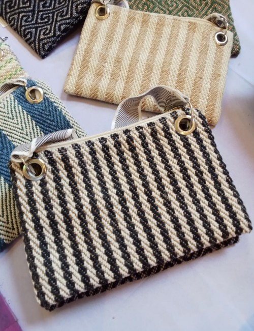 Jute made Cross Body mobile purse for ladies