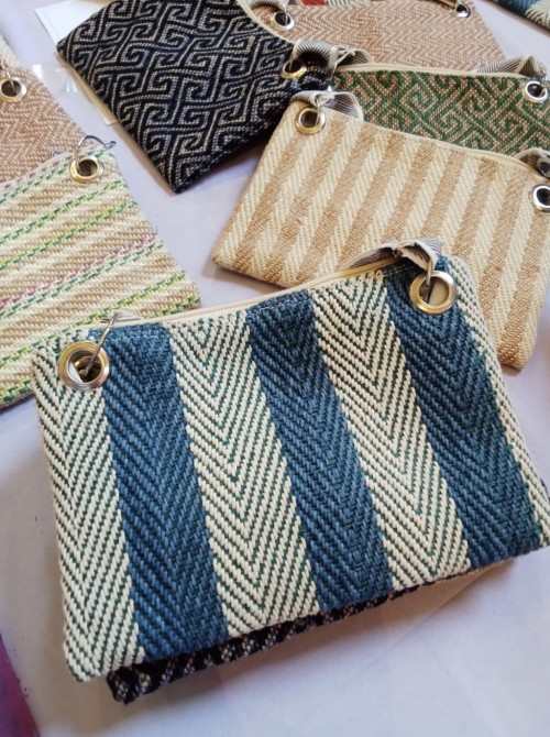 Jute made Cross Body mobile purse for ladies